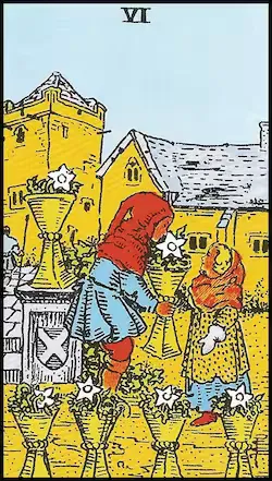 6 de copas tarot rider waite