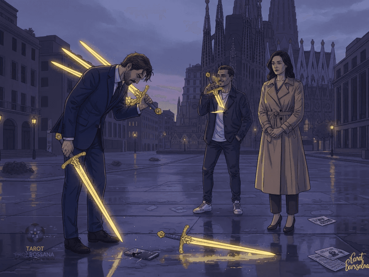 Ilustración: Cinco de Espadas