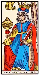 Reina de copas del tarot de marsella