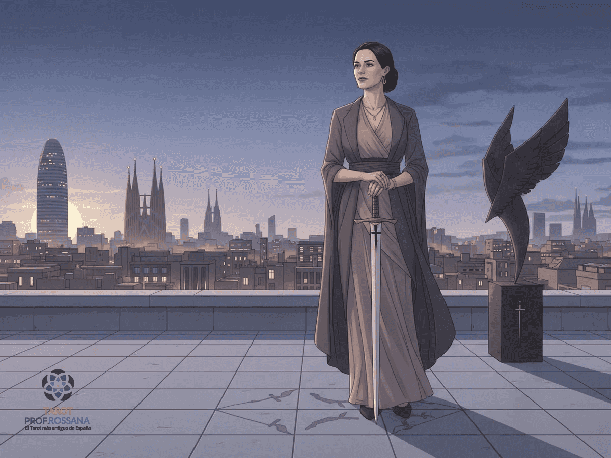 Reina de Espadas en el tarot: significado, amor, invertida y combinaciones