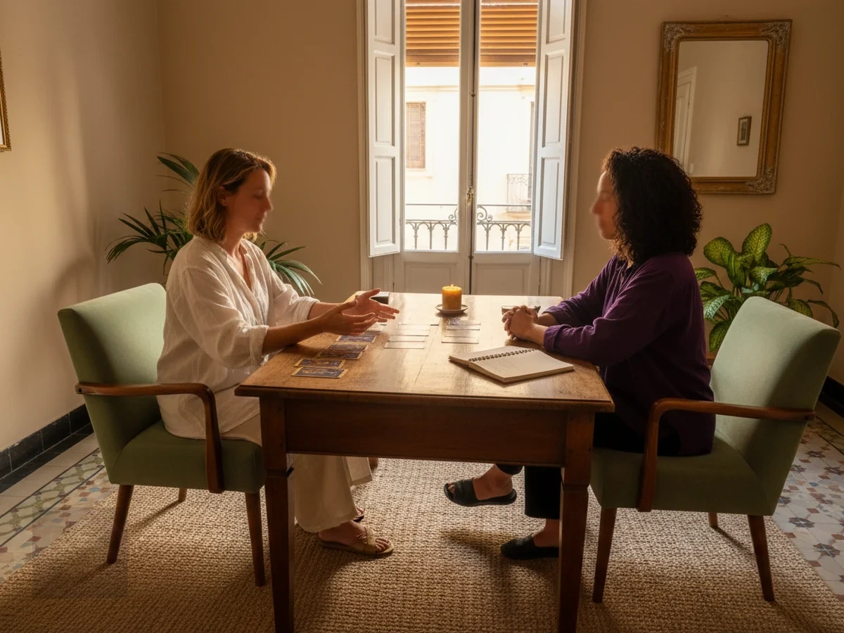 Consulta de tarot presencial en despacho privado de Barcelona con Tarot Profesora Rossana