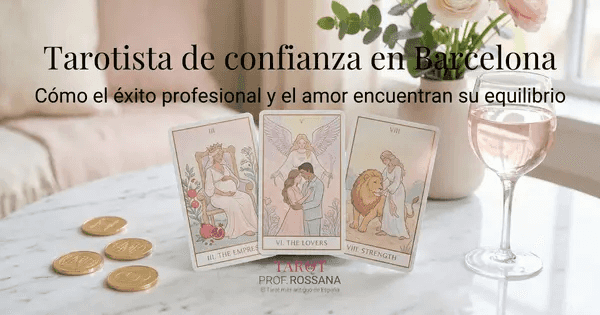 Ilustración: Tarotista de confianza en Barcelona para mirar el amor con claridad y sin perder tu centro