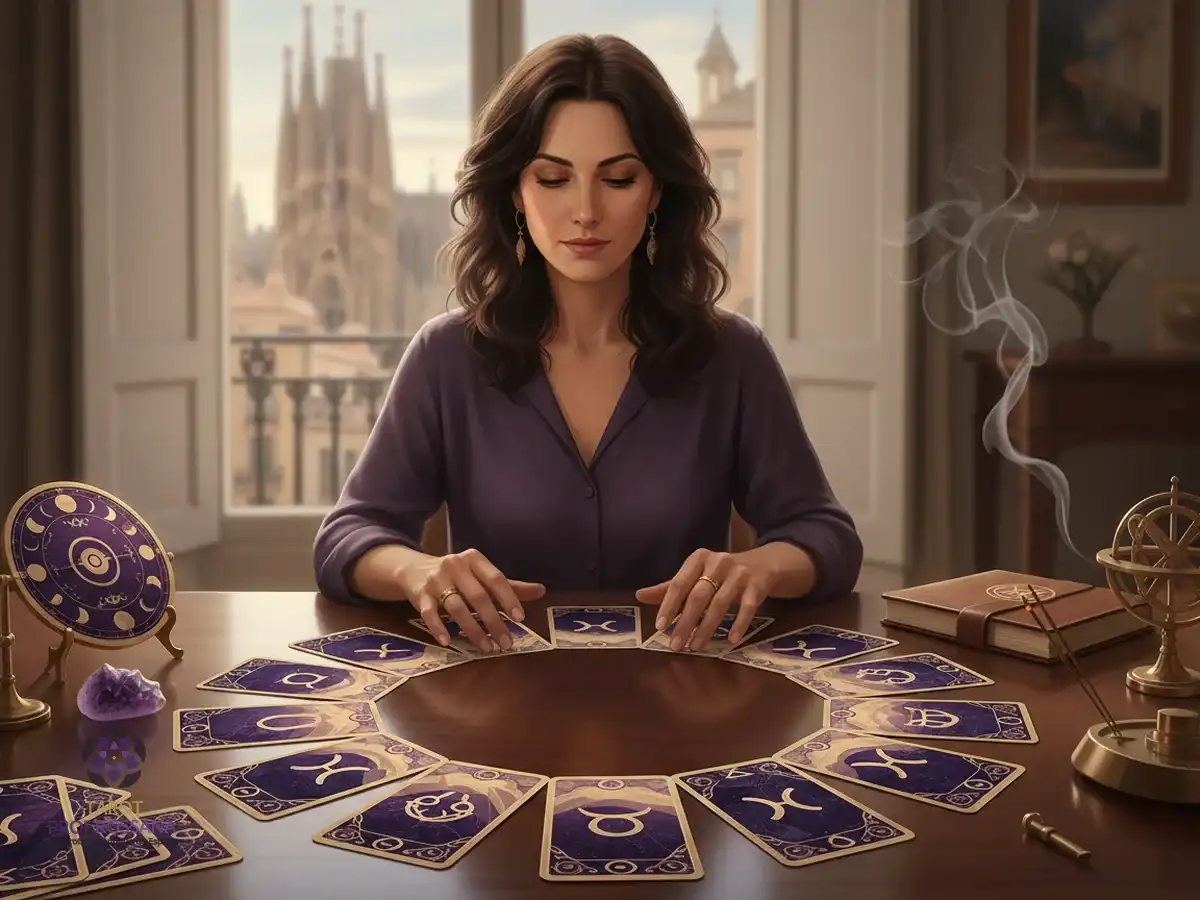 Ilustración: Tirada astrológica: tarot en 12 casas