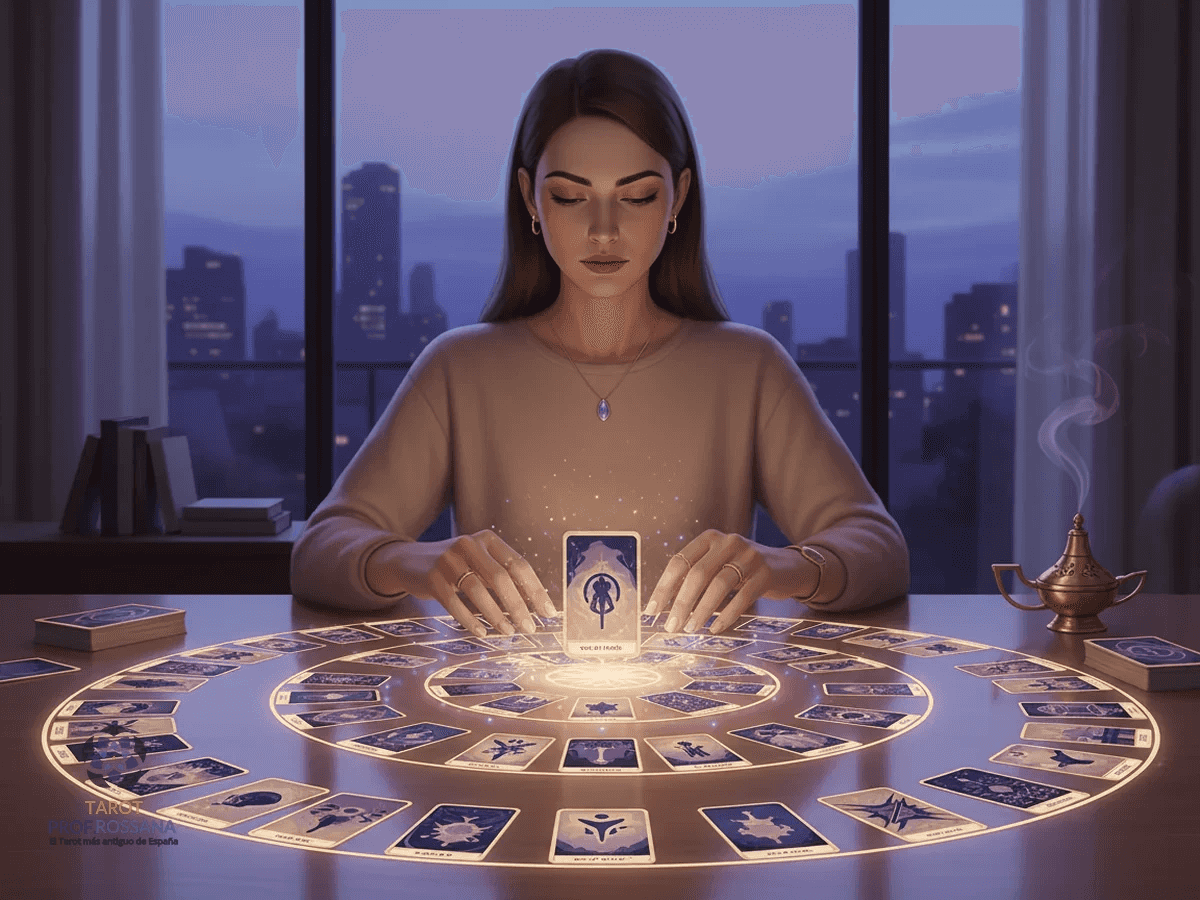 Ilustración: Tres niveles de lectura en el Tarot